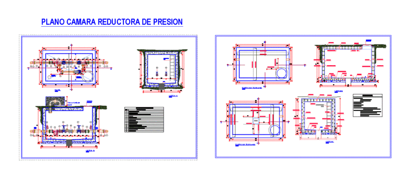 Plano Reducing Pressure Chamber Water DWG Detail for AutoCAD