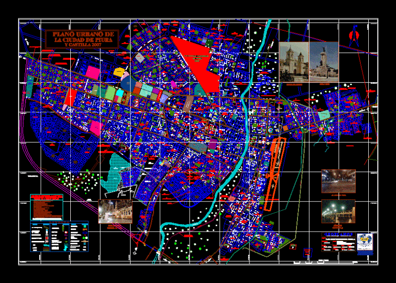 Plano Urban Castilla Piura DWG Plan for AutoCAD