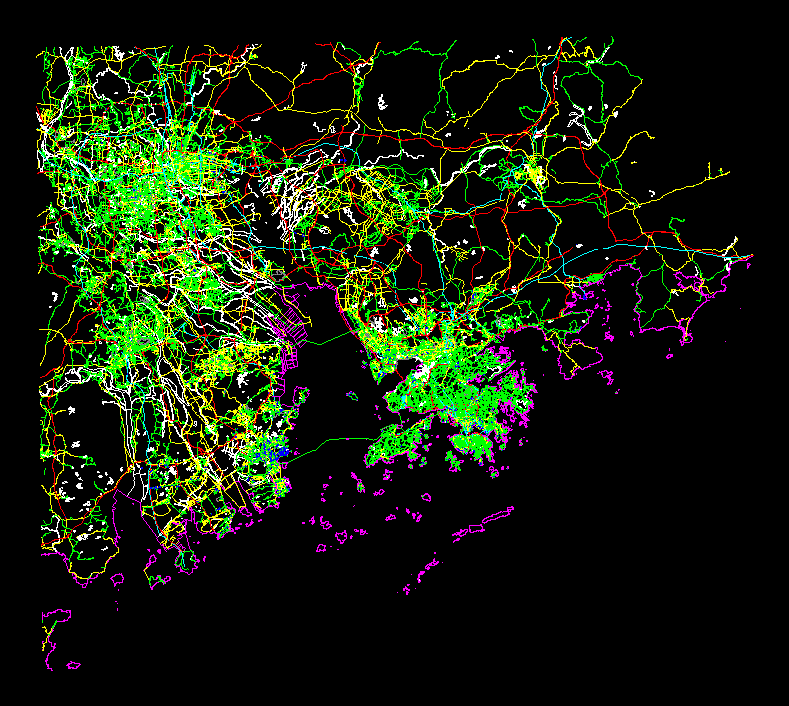 Plano Urban Hong Kong; DXF Model for AutoCAD