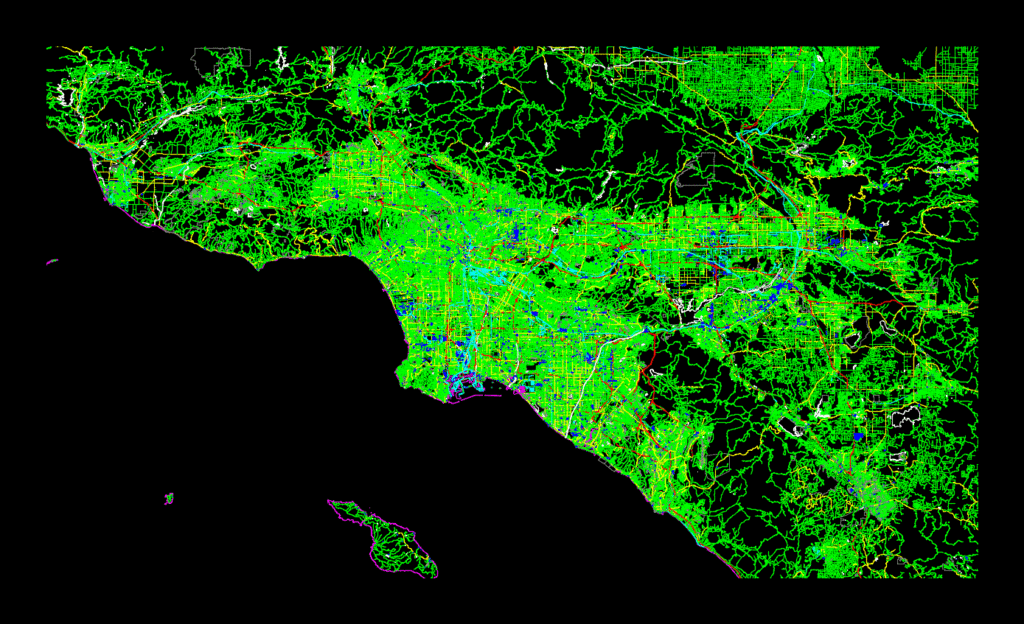 Plano Urban Los Angeles DXF Model for AutoCAD