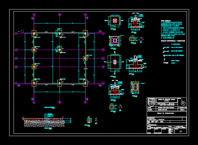 Plant Foundation DWG Detail for AutoCAD
