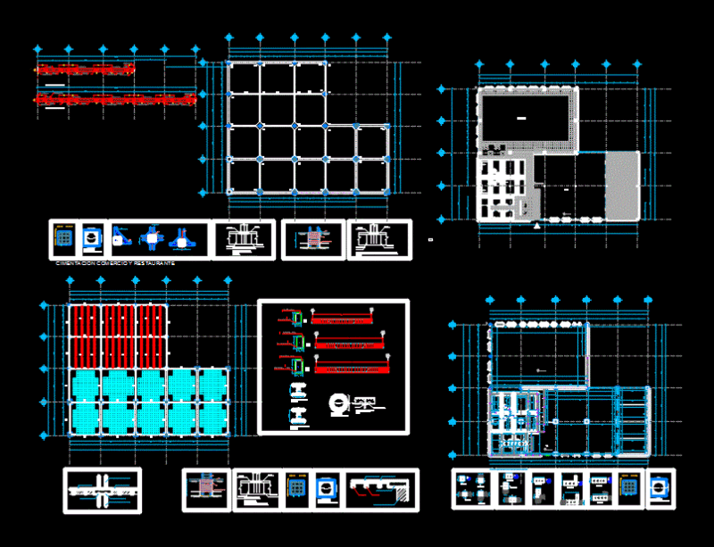 Plant Laying Of Foundations And Between Plant Floor DWG Detail for AutoCAD