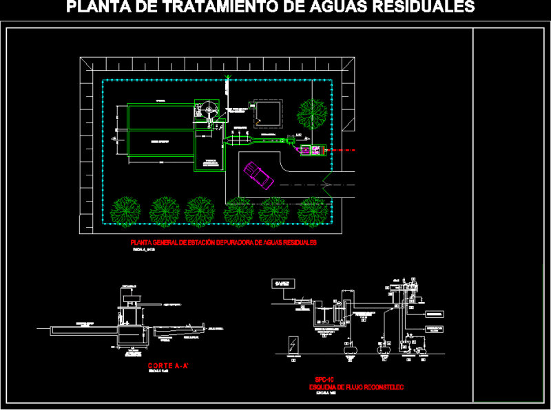 Plant Wastewater Treatment DWG Block for AutoCAD