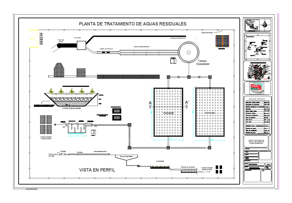 Plant Wastewater Treatment DWG Plan for AutoCAD