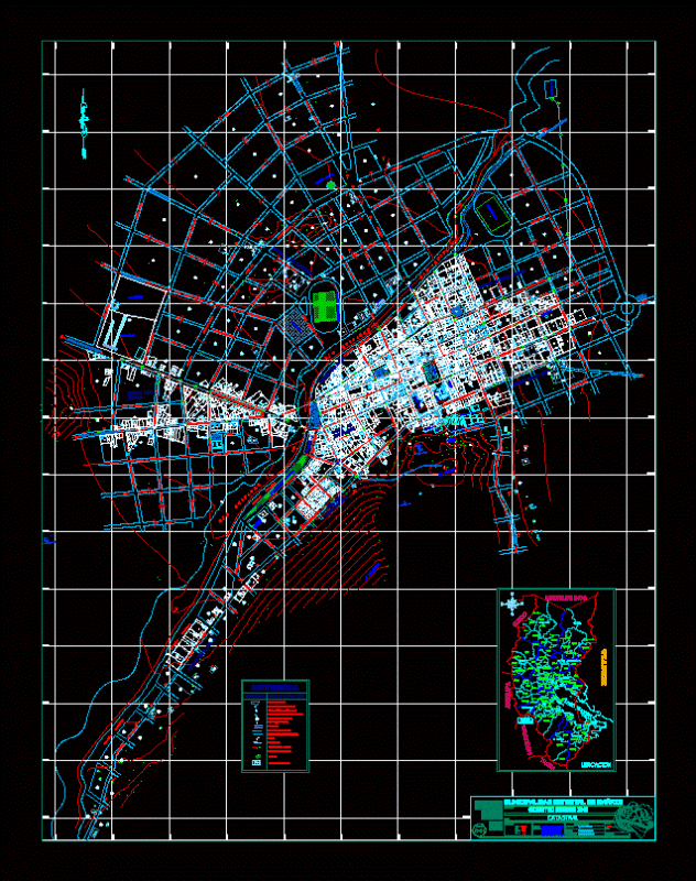 Plat MaÑAzo District DWG Block for AutoCAD