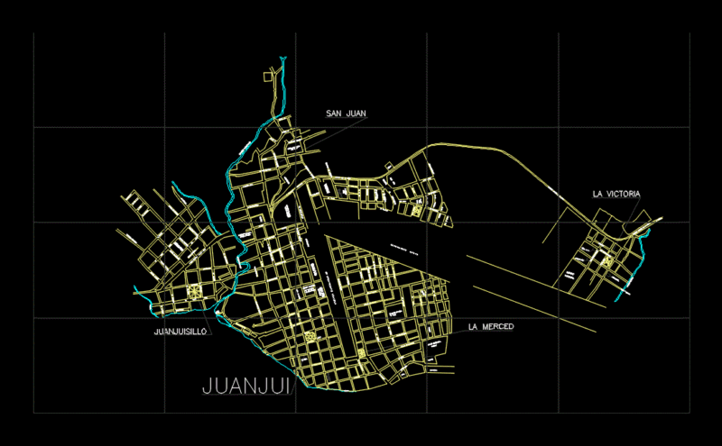 Plat Of Juanjui – Mariscal CÁCeres Province Department San Martin Peru DWG Block for AutoCAD