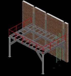 Platform 3D DWG Plan for AutoCAD