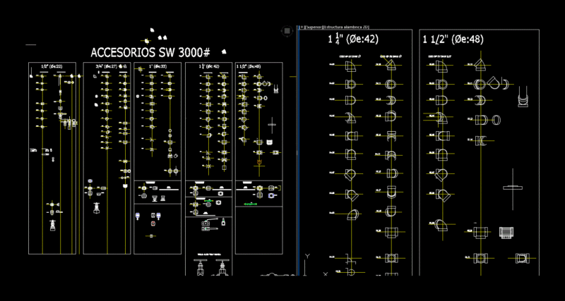 Plumbing Accessories 2D DWG Detail for AutoCAD
