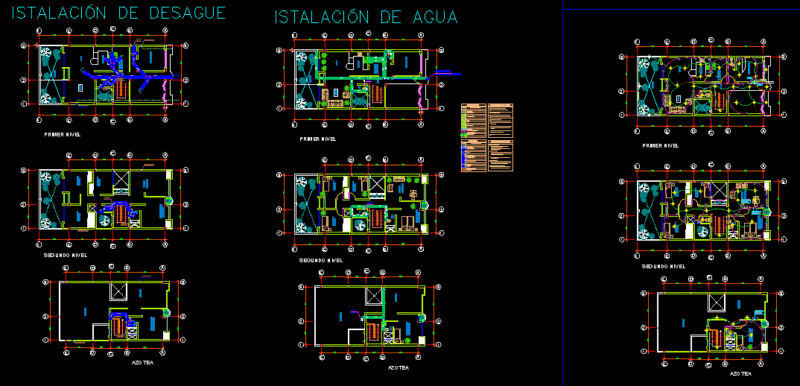 Plumbing And Electrical, Housing DWG Block for AutoCAD