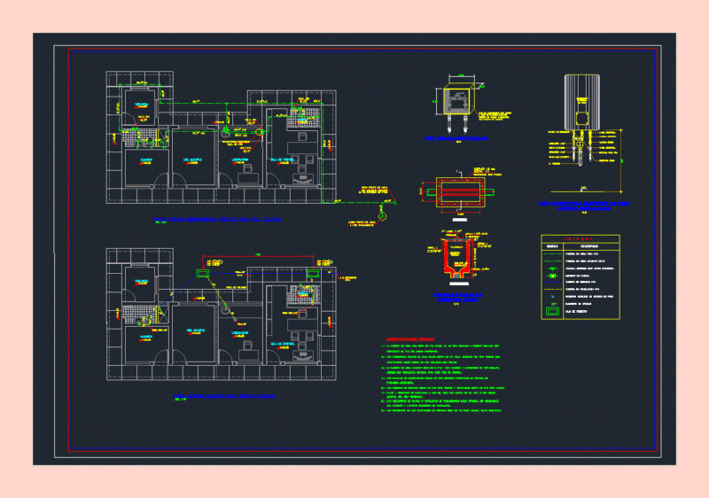 Office Plumbing and Drainage Layout with MEP Details