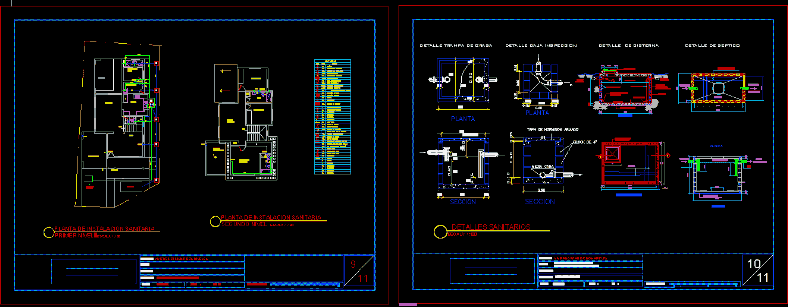Plumbing Plan, 2 Storey House DWG Detail for AutoCAD • Designs CAD