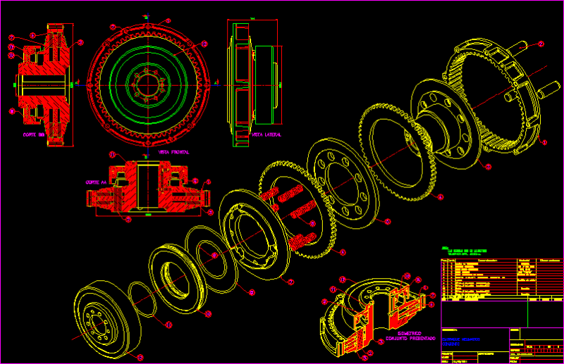 Pneumatic Plutch DWG Block for AutoCAD