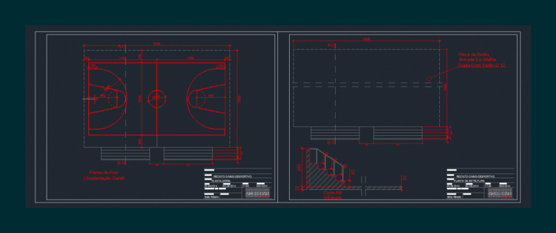 Polidesportivo Field DWG Full Project for AutoCAD