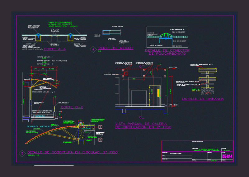 Polycarbonate Ceiling DWG Detail for AutoCAD