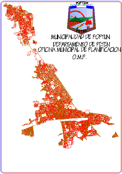 Poptun Map – Peten DWG Block for AutoCAD