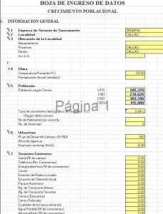 Population Calculation XLS Excel Spreadsheet
