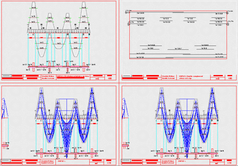 Portal, Reinforced Concete And Iron Beams DWG Detail for AutoCAD