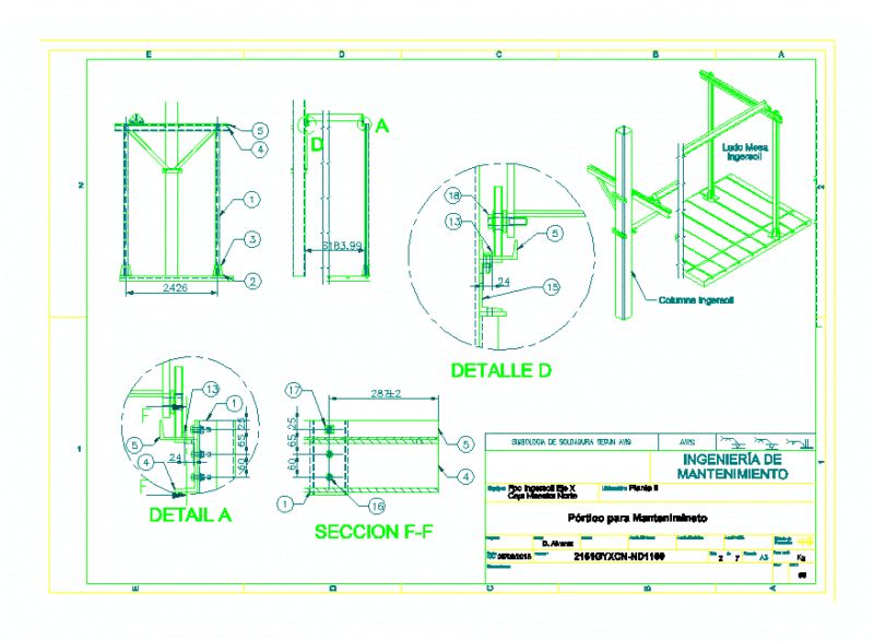 Portico To Maintain Your Computer ZIP CAD Drawing