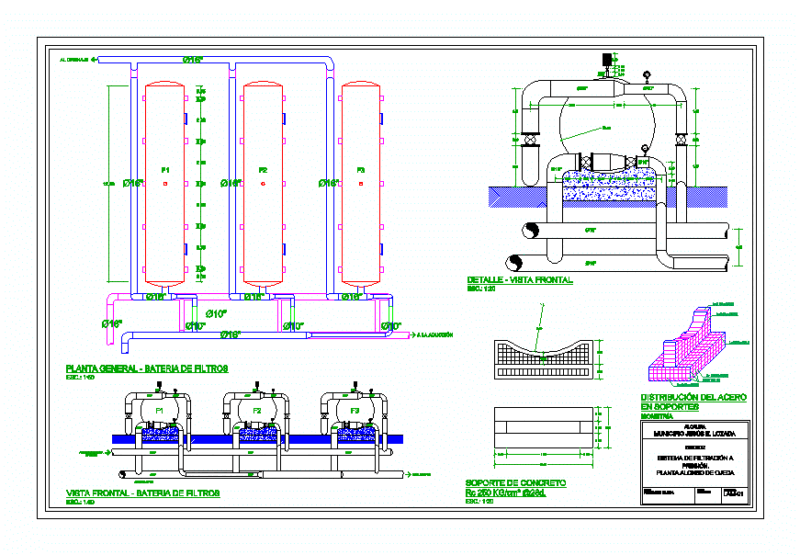Pressure Filtration System DWG Block for AutoCAD