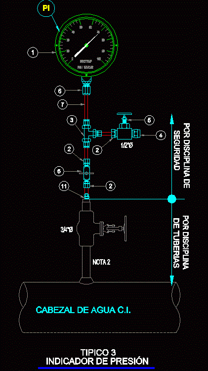 Pressure Indicator DWG Block for AutoCAD • Designs CAD