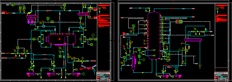 Process Distillation Column DWG Block for AutoCAD ... diagram for plumbing a house 
