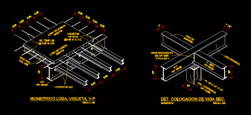 Profile Steel – Girder Slab DWG Detail for AutoCAD