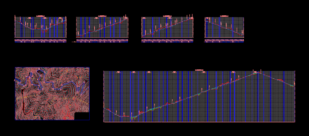 Profiles And Contours DWG Block for AutoCAD
