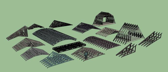 Profiles Lattices 3D SKP Model for SketchUp