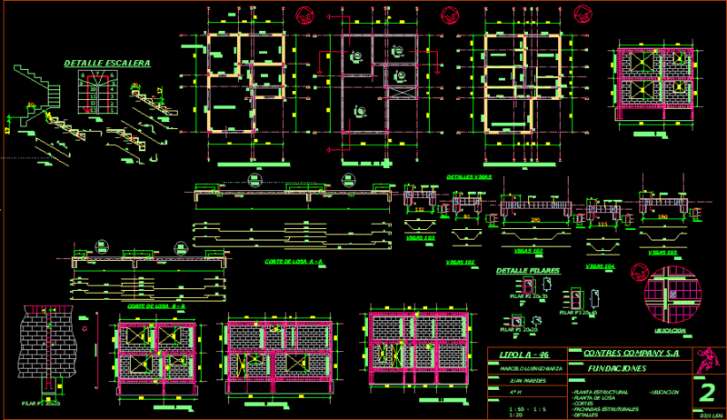 Projecyt Structure In Concrete DWG Detail for AutoCAD