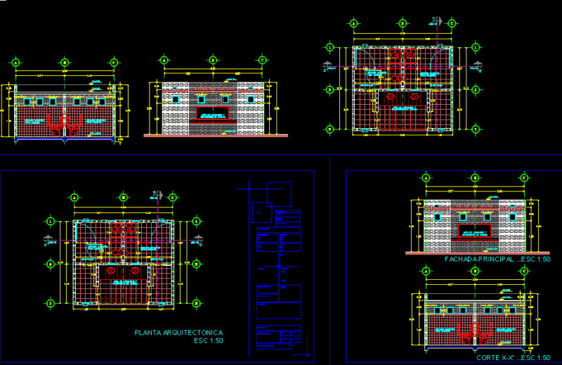 Public Bathrooms DWG Section for AutoCAD