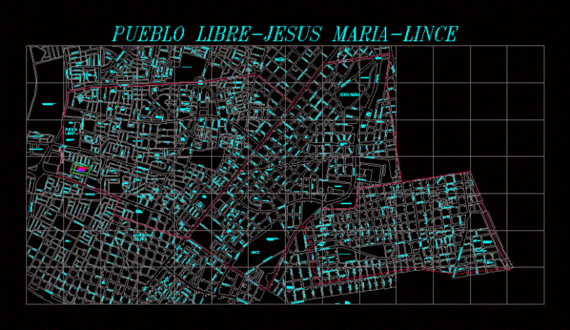 Pueblo Libre District DWG Block for AutoCAD