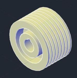 Pulley 3D DWG Model for AutoCAD