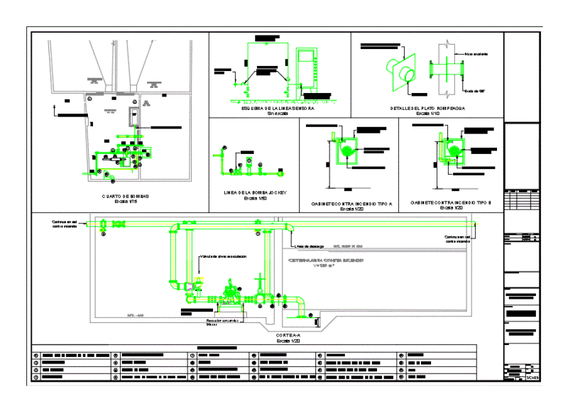 Pump Room – Aci DWG Block for AutoCAD