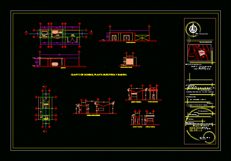 Pump Room And Electric DWG Block for AutoCAD