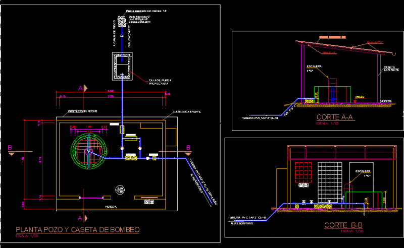 Pumping Chamber DWG Block for AutoCAD