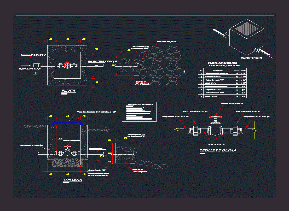 Purge Valve DWG Detail for AutoCAD • Designs CAD