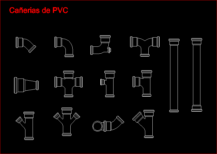 Pvc Pipes 2D DWG Block for AutoCAD • Designs CAD