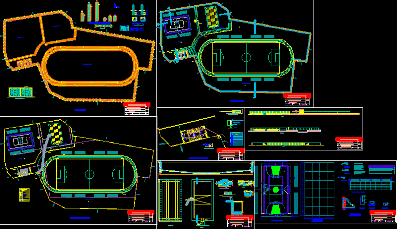 Quishuar Stadium DWG Section for AutoCAD