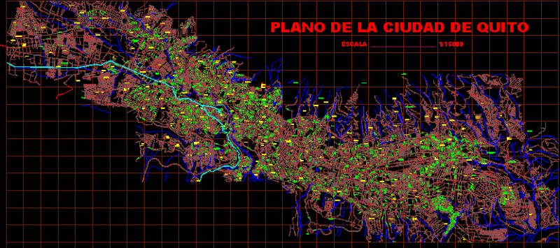 Quito Map DWG Block for AutoCAD