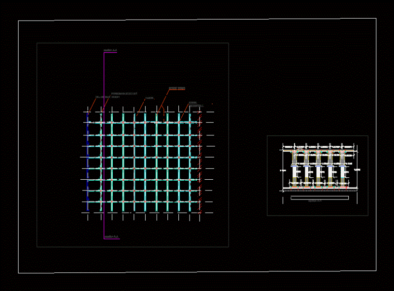 Raised Floor DWG Section for AutoCAD