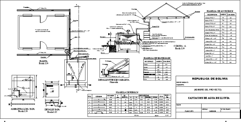 Reception Pluvial Water DWG Block for AutoCAD