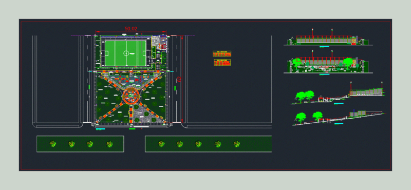 Recreation Area Plans DWG Plan for AutoCAD