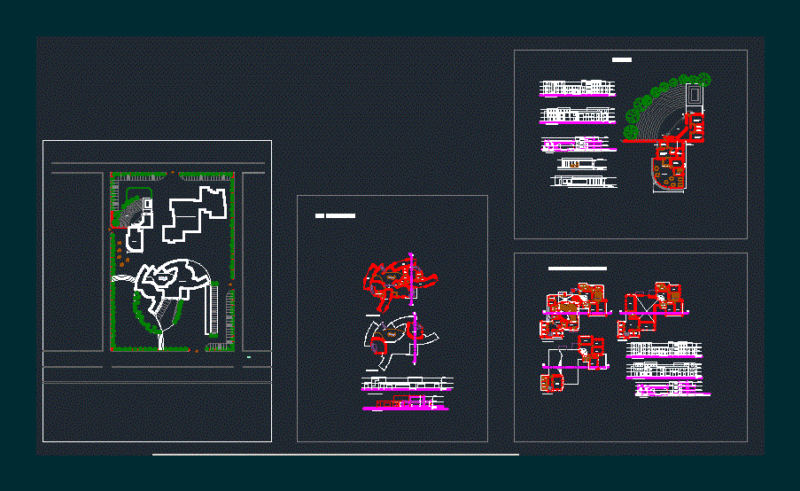 Recreation Center DWG Block for AutoCAD