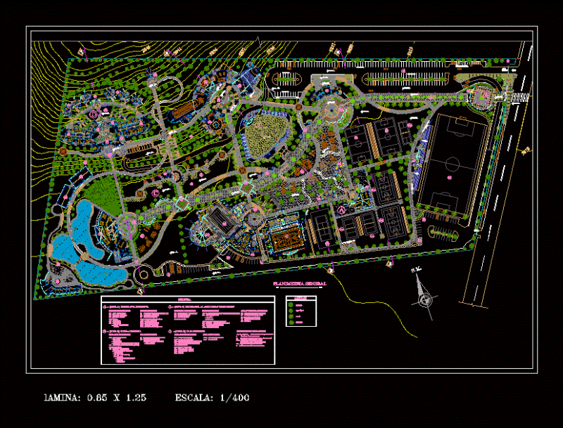 Recreational Complex DWG Block for AutoCAD