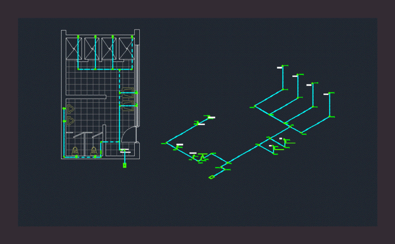 Redaguaisometria DWG Block for AutoCAD