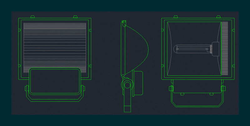 Reflector 400w DWG Block for AutoCAD