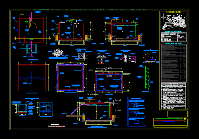 Regularization Tank DWG Block for AutoCAD