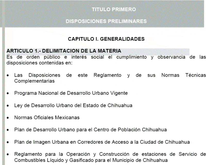 Regulation Chihuahua City PDF (Document)