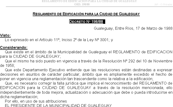 Regulation Gualeguay DOC Word Document