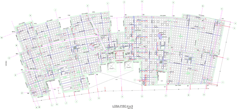 Reinforced Concrete Slab–Details, Rebar In 2 Directions DWG Detail for AutoCAD